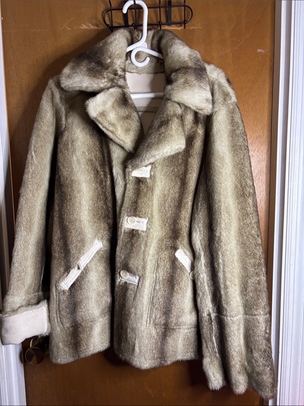 VTG Y2K Quiet Luxury Dennis Brasso Faux Fur Reversible jacket